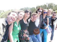 csoportk�p a viadukton...